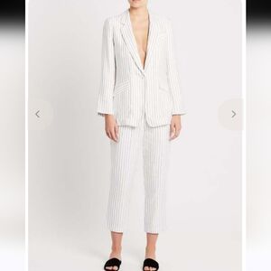 New With Tag Joie DARRYL White and Black Striped Suit Set